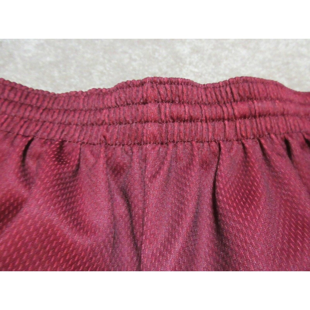 New Vintage Dynamic Team Sports Adult Mens Maroon Small S Polyester Shorts 90s View 2